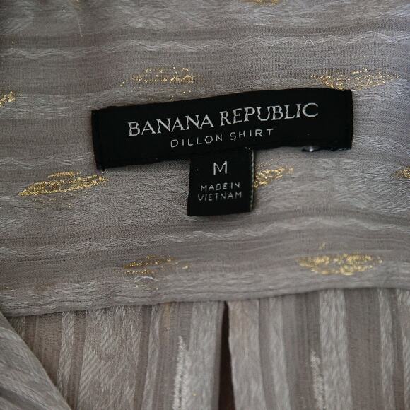 Banana Republic Dillon Sheer Abstract blouse size M - Picture 5 of 6